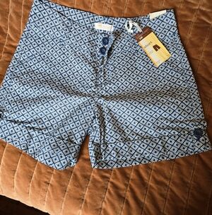 NWT Lee Size 8 Blue Geometric Patterned Women's Shorts